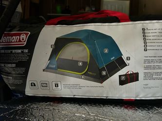 Coleman 4-person dark room sky dome camping tent