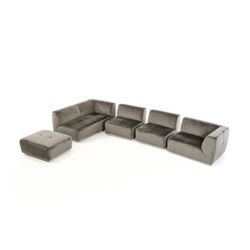 Modern Grey Sofa + Ottoman