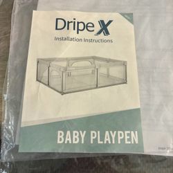 Dripex Baby Playpen Foldable Kids Safety Activity Center Indoor Outdoor Toddler