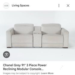 Reclining Sofa  with Charging Console!
