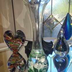 8" Joe St Claire Blown Glass Vase 