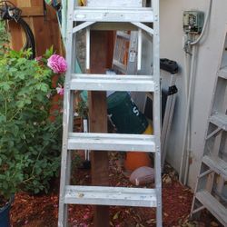 6 Ft Aluminum Ladder.  $25. Pickup In Oakdale 