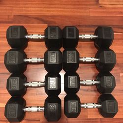 New Rubber Coated Hex Dumbbells 💪 (2x30Lbs, 2x35Lbs, 2x40Lbs, 2x45Lbs) for $225 Firm