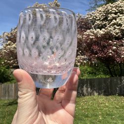 Glassybaby Diamond in the Rough Pink Candle Holder