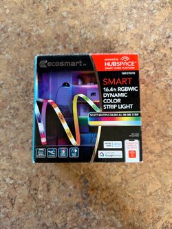 EcoSmart 16.4 ft. Smart RGBWIC Dynamic Color Changing Plug-In LED Strip Light