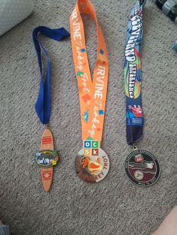 Various running medals