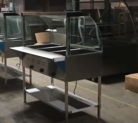 NSF 3 plate warmer steam and dry table N3