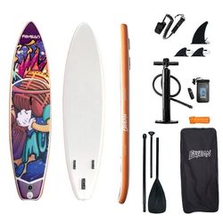 NEW Fayean 11.5FT Inflatable SUP Paddle Board w/ Paddle Pump Bag