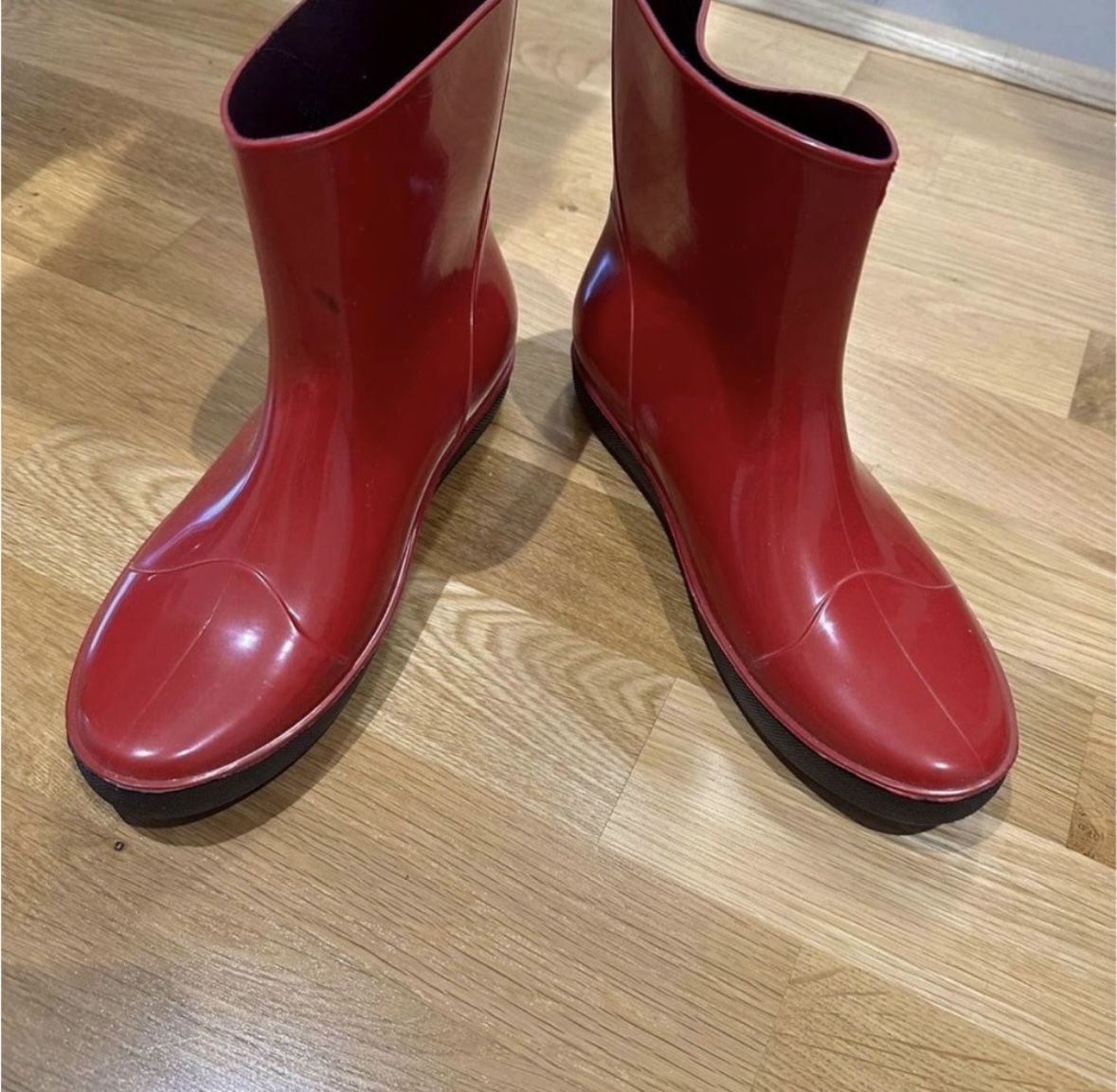 Red Women's Rain Boots.Size 7.5