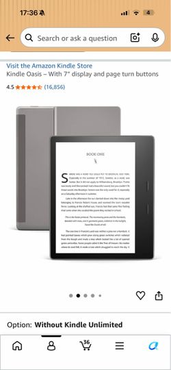 Kindle Oasis 10th Gen – 8GB – Excellent Condition