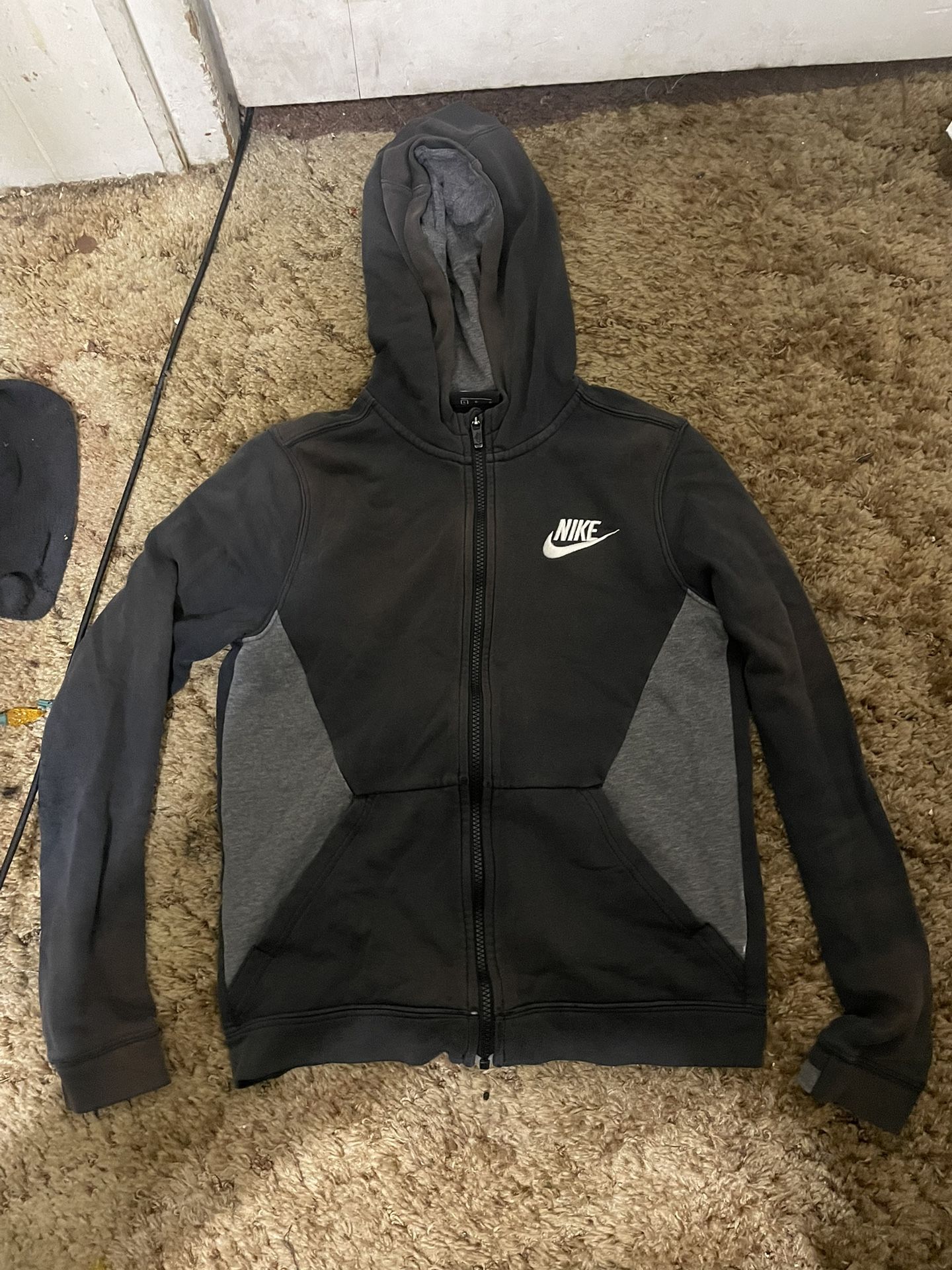 Nike Boys Black And Grey Hoodie 