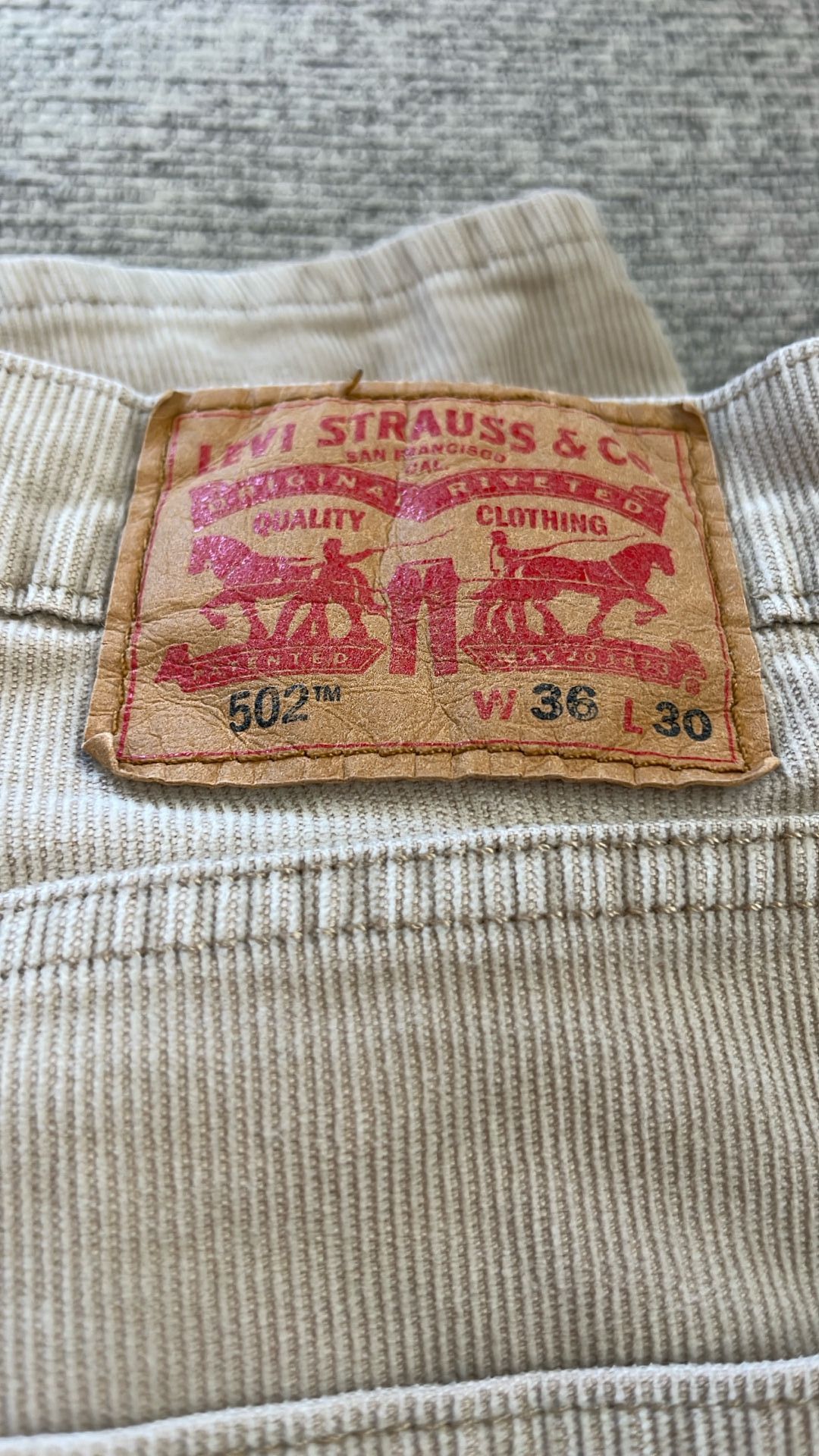 Levi 502 Cords. 36-30