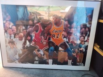 Michael Jordan and Magic Johnson (photo)