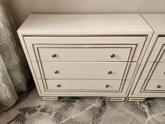Elegant Cream/white two 3-Drawer Dresser-Great Condition - $400OBO