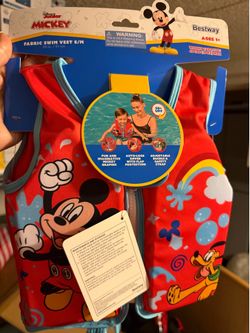 New Disney Junior Mickey & Friends Children's Fabric Swim Vest