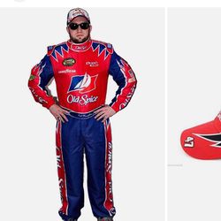 Old Spice Racing Suit. With Hat.      Replica Of The Suit Worn  On The Movie Talladega Nights