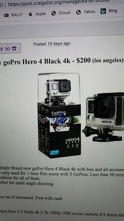 New gopro hero 4 black in the box. Action camera. Multiple units available