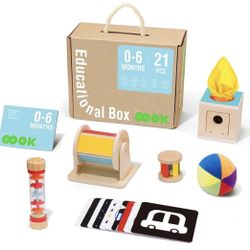 Wooden Educational Box For 0-6 Months