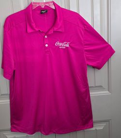 Coca-Cola✨️ SPICED Embroidered Logo Polo Shirt ✨️RARE HARD TO FIND ~Men's ~Size:LARGE