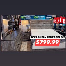 4pcs Queen Bedroom Set 