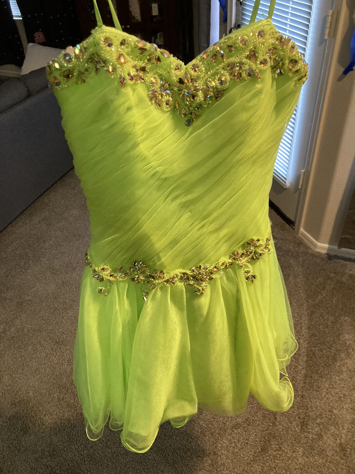 Tinker belle Green Party Dress