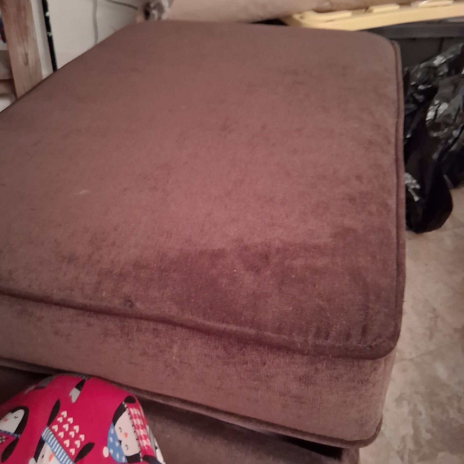 Oversized chair and storage ottoman