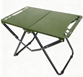 Tactical Camping Table Aluminum Briefcase‑Size Adjustable