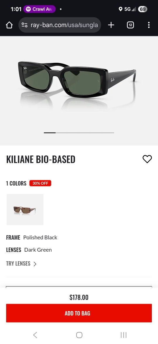 ray ban kiliane bio based
