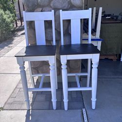 Wooden farmhouse barstools