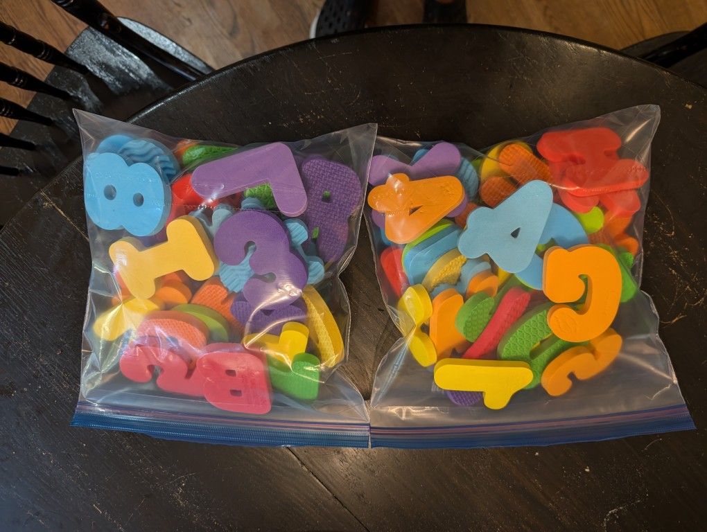 Alphabet & Number Foam Bath Toys
