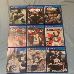Ps4 Games Madden, COD, NBA