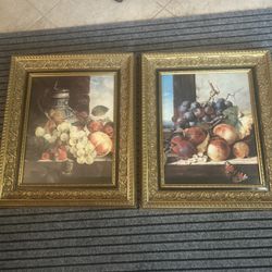 Old oil painting 2., { Beautiful  still life with fruit, nice frame! }.