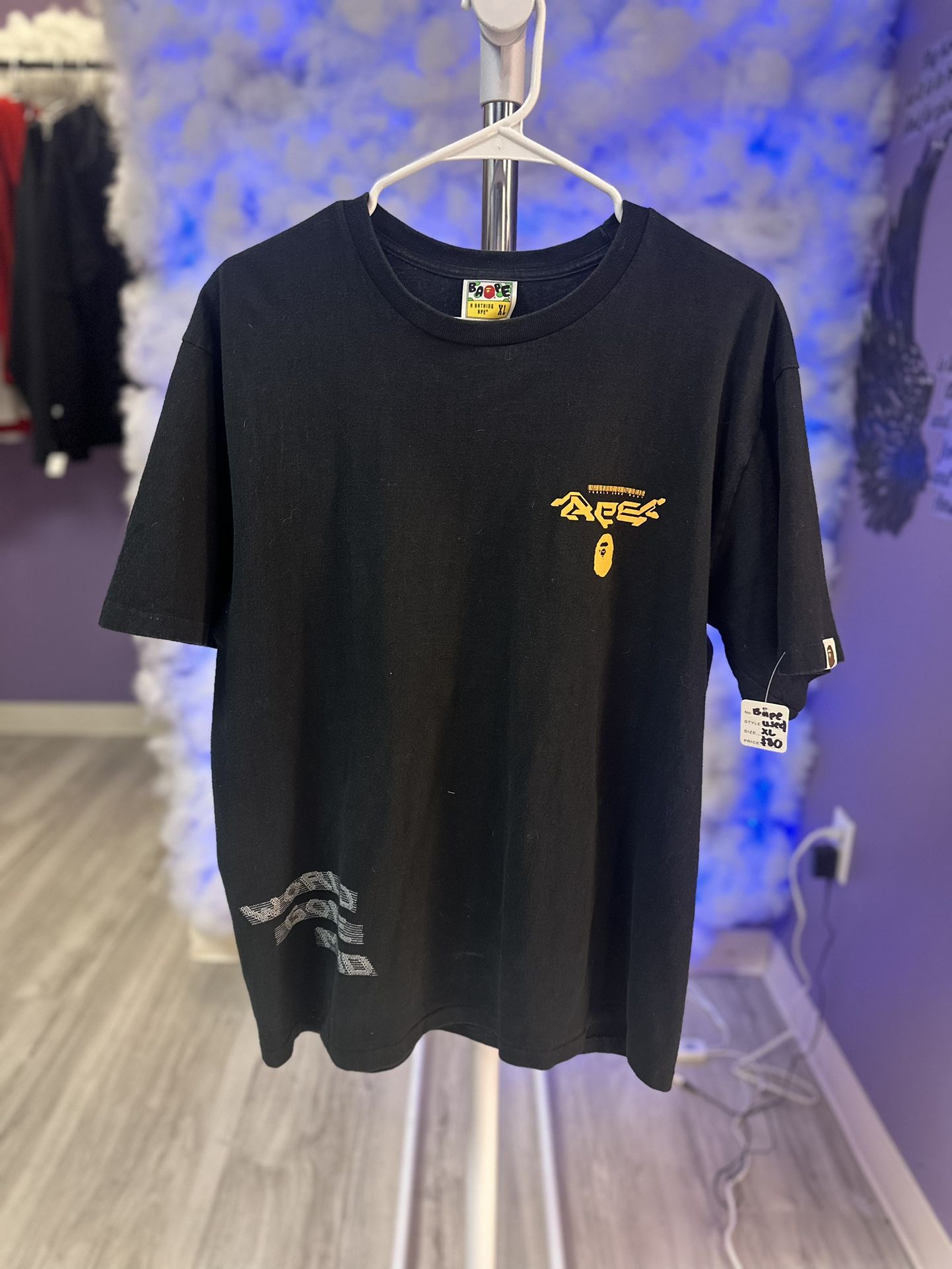 Bape Tee WGM Black Yellow