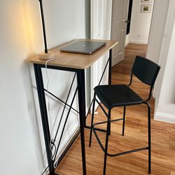 Folding Standing Desk and Chair, Excellent Condition / Function