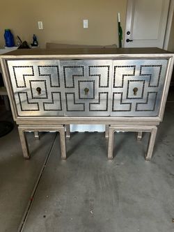 Shabby chic mirrored cabinet