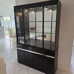 Black Glossy Lacquer China Cabinet Buffet