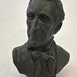 John Tyler Bronze Statue Franklin Mint President Bust 1977 3"