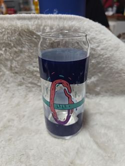 Graphic Print Can-Shaped Drinking Glass