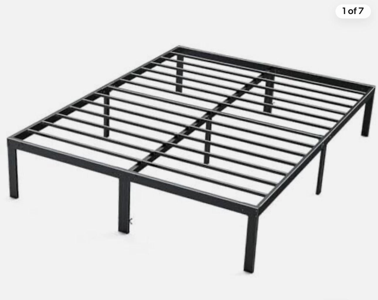 Metal Bed Frame-Simple and Atmospheric Metal Platform Bed Frame, Storage Space Under The Bed Heavy Duty Frame Bed, Sturdy Queen Size Bed Frame, Suitab