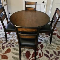 5 PC Wood  Dining Table