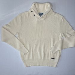 Polo Ralph Lauren Knit Sweater Size Large Pop Over Shawl Neck