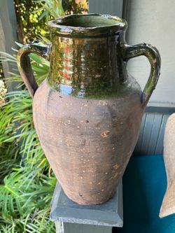 Turkish terra-cotta olive oil jar