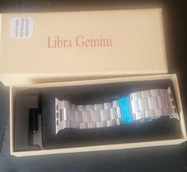 Libra Gemini 38/40 42/44 Silver Apple Watch Band New In Box Never Used
