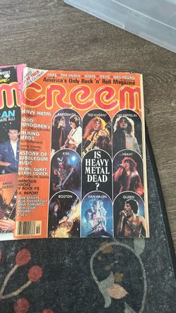 CREEM April 1984 — Duran Duran cover, with Van Halen, Billy Idol, Debbie Harry, AC/DC, etc. * CREEM Heavy Metal issue — Led Zeppelin, Aerosmith, Ted N