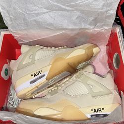  OFF-WHITE x Air Jordan 4 SP “Sail”