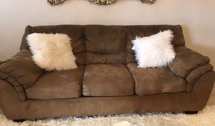 Couch and loveseat brown