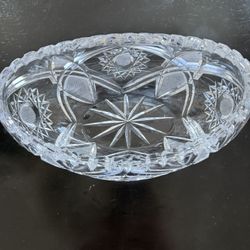 Vintage Hand-Cut Lead Crystal Bowl