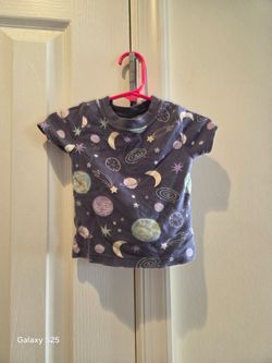 Purple galaxy toddler pijama set