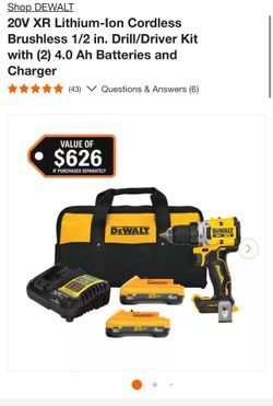 DeWalt DCD801QQ2 Drill Kit – Lot of 3