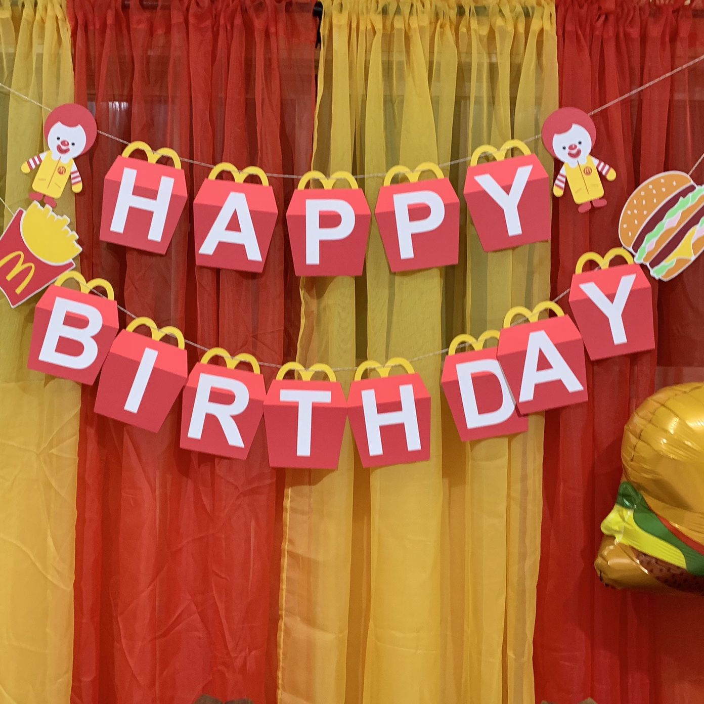 McDonalds Birthday Banner